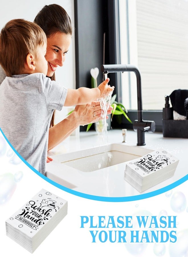 Seajan 200 Packs Bathroom Paper Napkins Disposable Bathroom Paper Guest Hand Towels Decorative Paper Napkins for Hostess Gifts Shower Spa Wedding Birthday Party Supply(Black) - Image 5